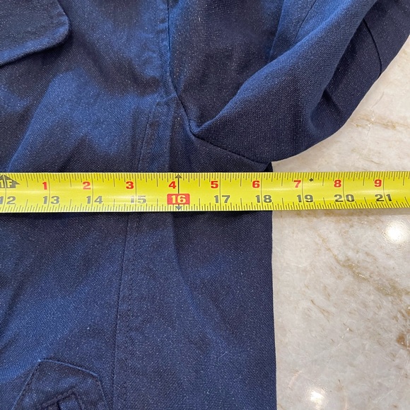 J.Crew Navy Cotton Canvas Pea Coat Size 6 Double-Breasted Classic Outerwear - Picture 7 of 9